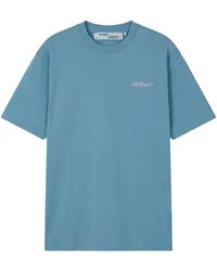Off-White c/o Virgil Abloh - Logo Printed Crewneck T-Shirt - Lyst