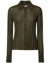 KHAITE - Meadow Ribbed Knit Cardigan - Lyst