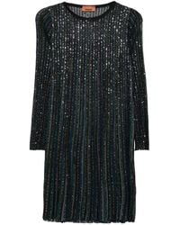 Missoni - Lurex Long-Sleeved Short Dress - Lyst