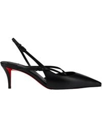 Christian Louboutin - Twistissimo Leather Slingback Pumps 60 - Lyst