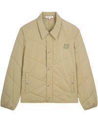 Maison Kitsuné - Maison Kitsuné Bold Fox Head Quilted Snapped Jacket - Lyst