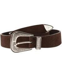 Brunello Cucinelli - Reversed Leather Belt With Tip - Lyst