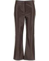 Max Mara - Sublime Leather-Effect Slim-Fit Trousers - Lyst