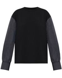 Marni - Striped Sleeve Long T-Shirt - Lyst