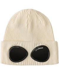 C.P. Company - Goggle Ribbed Beanie Hat - Lyst
