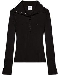 Courreges - Ribbed Polo Top - Lyst