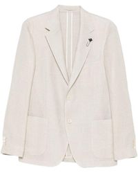 Lardini - Single-Breasted Button Blazer - Lyst