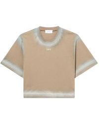 Off-White c/o Virgil Abloh - Spray Off Stamp Crop T-Shirt - Lyst