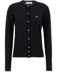 Vivienne Westwood - Logo Embroidered Buttoned Cardigan - Lyst