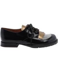 Chie Mihara - Jeripa Kiltie Lace-Up Flat Shoes - Lyst