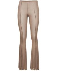 Blumarine - Viscose Jersey Flared Pants - Lyst