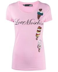 Moschino - Logo Detail T-Shirt - Lyst