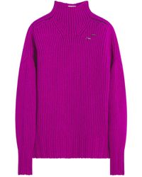 Lanvin - Logo-Plaque Knitted Jumper - Lyst