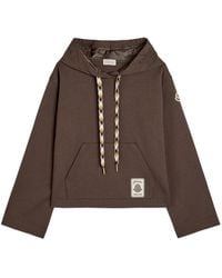 Moncler - Hooded Cotton-Blend Sweatshirt - Lyst