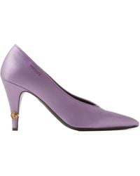 Versace - Gianni Satin Pumps 90 Mm - Lyst