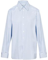 Saint Laurent - Striped Long-Sleeve Shirt - Lyst