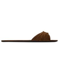 Saint Laurent - Babylone Logo Plaque Slides - Lyst
