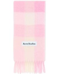 Acne Studios - Logo Patch Checked Scarf - Lyst
