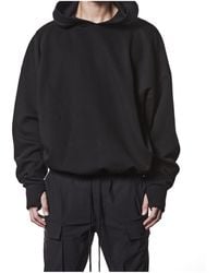 Thom Krom - Ribbed-Trim Long-Sleeve Hoodie - Lyst