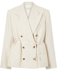 Dries Van Noten - Bosea Double-Breasted Striped Suit Jacket - Lyst