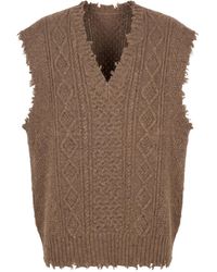 R13 - V-Neck Frayed Edge Top - Lyst