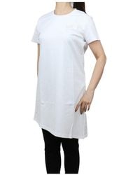 EA7 - Round Neck Short-Sleeved Dress - Lyst