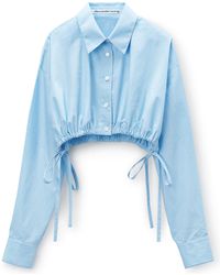 Alexander Wang - Cropped Drawstring Shirt - Lyst