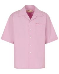 Marni - Short-Sleeve Logo Printed Shirt - Lyst