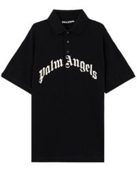 Palm Angels - Curved Logo Polo Shirt - Lyst