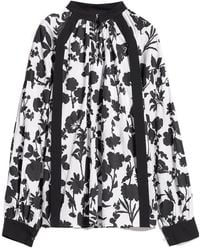 Max Mara - Floral Printed Long-Sleeved Top - Lyst