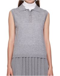 Lisa Yang - Lise Sleeveless Polo Top - Lyst