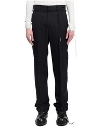 Ann Demeulemeester - Worsted Wool Gabardine Trousers - Lyst