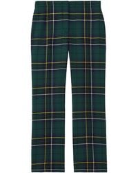 McQueen - Wool Tartan Tailored Trousers - Lyst