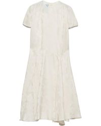 Prada - Floral Jacquard Dress - Lyst
