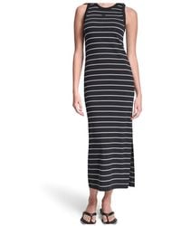 DKNY - Jeans Striped Rib Tank Maxi Dress - Lyst