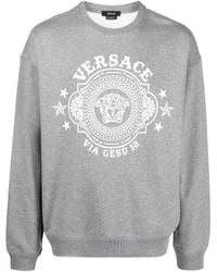 Versace - `Medusa Badge` Print Sweatshirt - Lyst