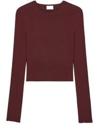 Saint Laurent - Crewneck Ribbed Top - Lyst