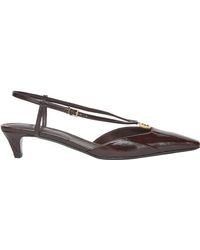 Fendi - Eel Leather Low-Heeled Slingbacks - Lyst