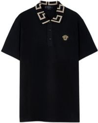 Versace - 'Greca' Polo Shirt - Lyst
