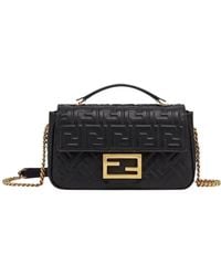 Fendi - Ff Motif Chained Shoulder Bag - Lyst
