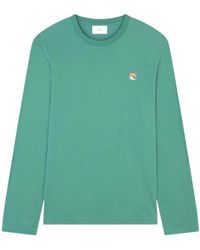Maison Kitsuné - Maison Kitsuné Fox Head Patch Long-Sleeved T-Shirt - Lyst