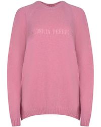 Alberta Ferretti - Crew Neck Sweater - Lyst