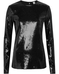 TOTEME - Round-Neck Sequin Top - Lyst