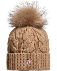 Moncler - Grenoble Pompon Braided Beanie - Lyst