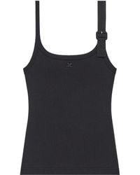 Courreges - Courrèges Buckle 90's Rib Tank Top - Lyst