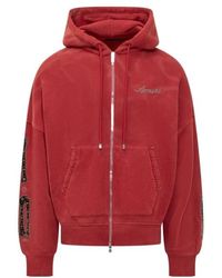Amiri - Crystal Logo Zip-Up Hoodie - Lyst