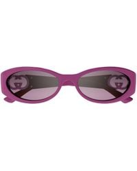 Gucci - Eyewear Oval Frame Sunglasses - Lyst