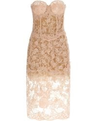 Ermanno Scervino - Lace Corset Midi Dress - Lyst