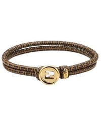 Fendi - Logo Charm Wrap Bracelet - Lyst