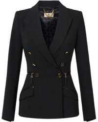 Elisabetta Franchi - Double Breasted Tailored Blazer - Lyst